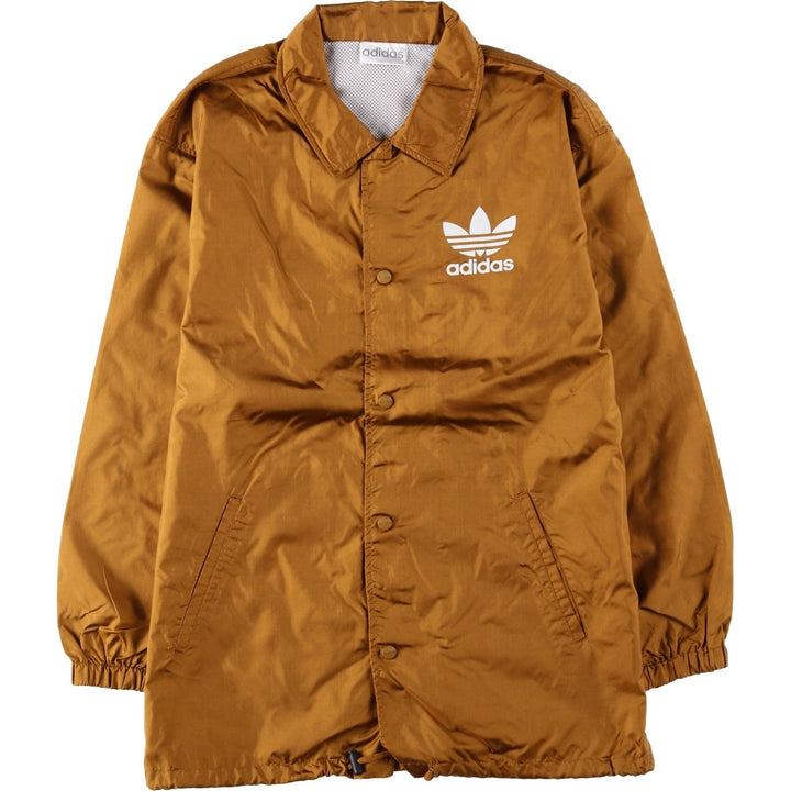 80s-90'S Adidas Trefoil Logo Back Logo Large Logo Coach Jacket Men's Size L (Equivalent) Vintage Nylon brown type Vintage Second Hand