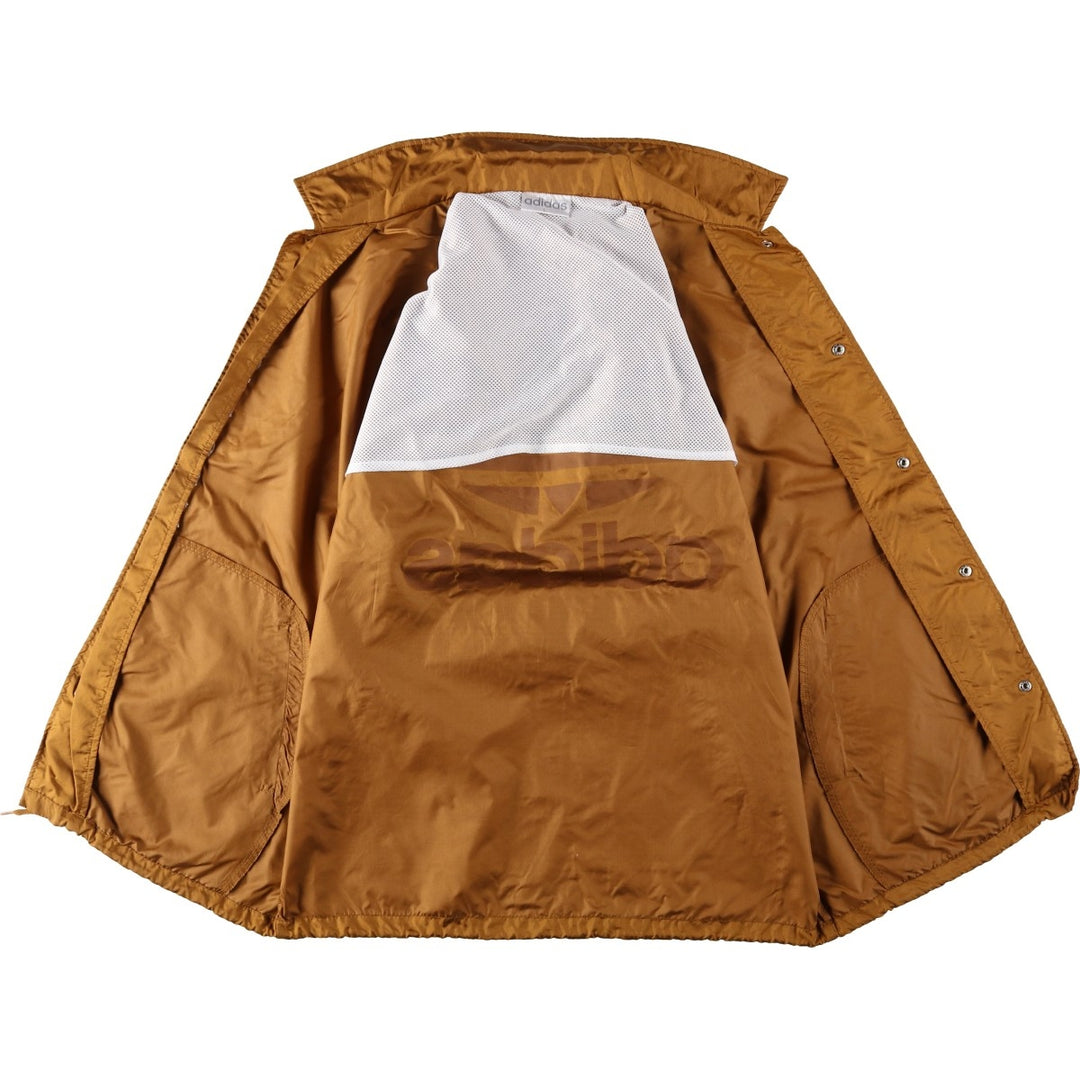 80s-90'S Adidas Trefoil Logo Back Logo Large Logo Coach Jacket Men's Size L (Equivalent) Vintage Nylon brown type Vintage Second Hand