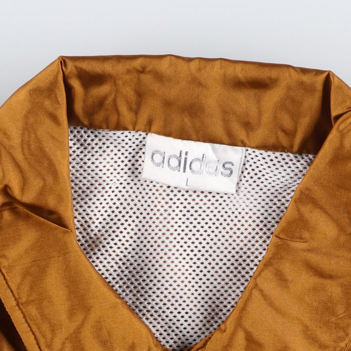 80s-90'S Adidas Trefoil Logo Back Logo Large Logo Coach Jacket Men's Size L (Equivalent) Vintage Nylon brown type Vintage Second Hand