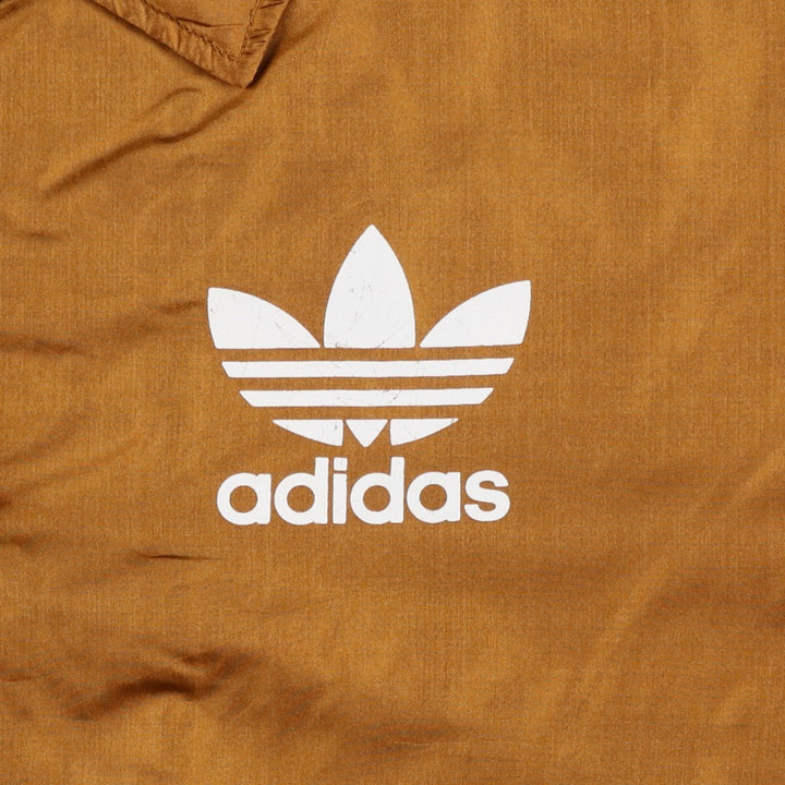 80s-90'S Adidas Trefoil Logo Back Logo Large Logo Coach Jacket Men's Size L (Equivalent) Vintage Nylon brown type Vintage Second Hand