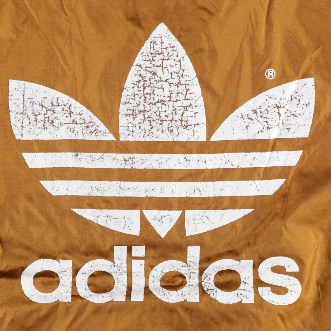 80s-90'S Adidas Trefoil Logo Back Logo Large Logo Coach Jacket Men's Size L (Equivalent) Vintage Nylon brown type Vintage Second Hand