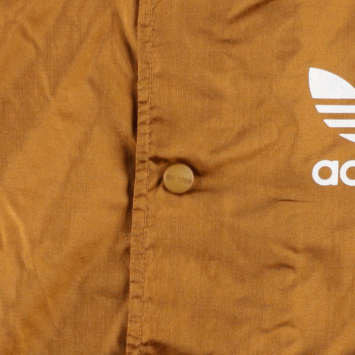 80s-90'S Adidas Trefoil Logo Back Logo Large Logo Coach Jacket Men's Size L (Equivalent) Vintage Nylon brown type Vintage Second Hand