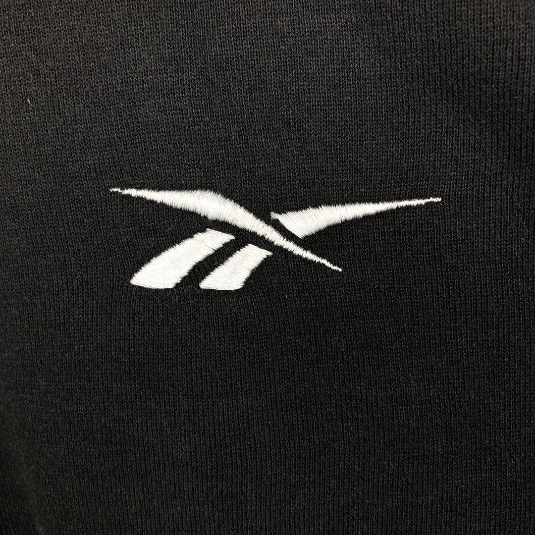 90'S Reebok V-neck sweatshirt, men's size L equivalent, vintage. cotton black type Vintage Second Hand