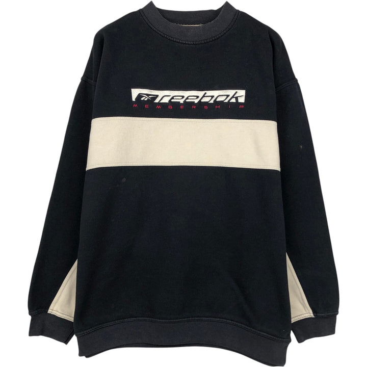 2000'S Reebok logo sweatshirt, men's size XL unclear black type Vintage Second Hand
