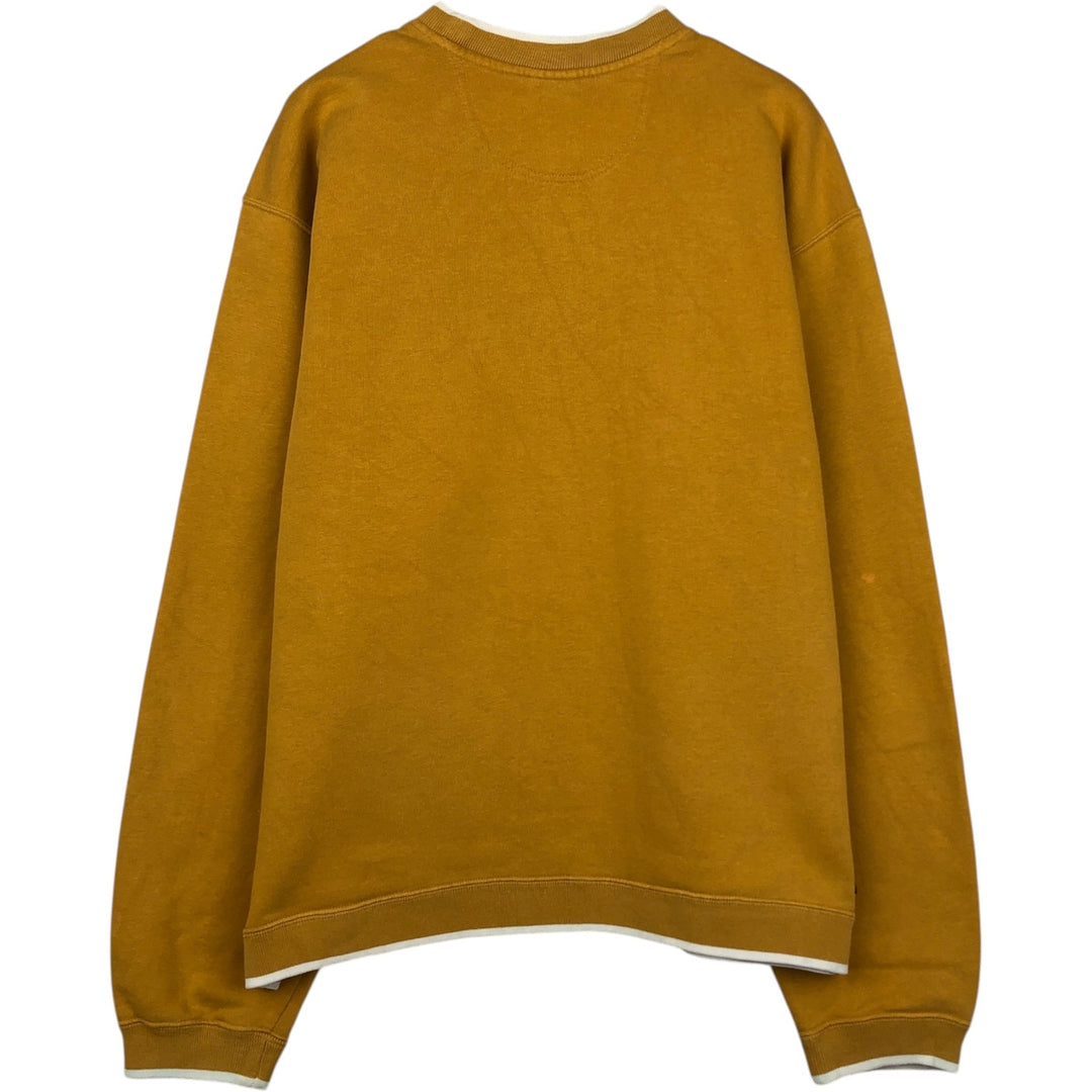 2000'S Nike logo sweatshirt, men's size L cotton yellow type Vintage Second Hand