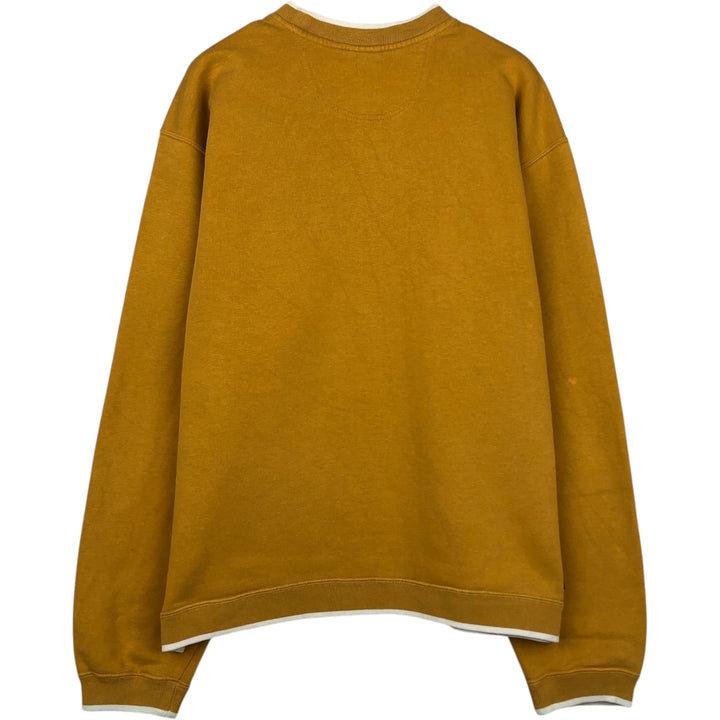 2000'S Nike logo sweatshirt, men's size L cotton yellow type Vintage Second Hand