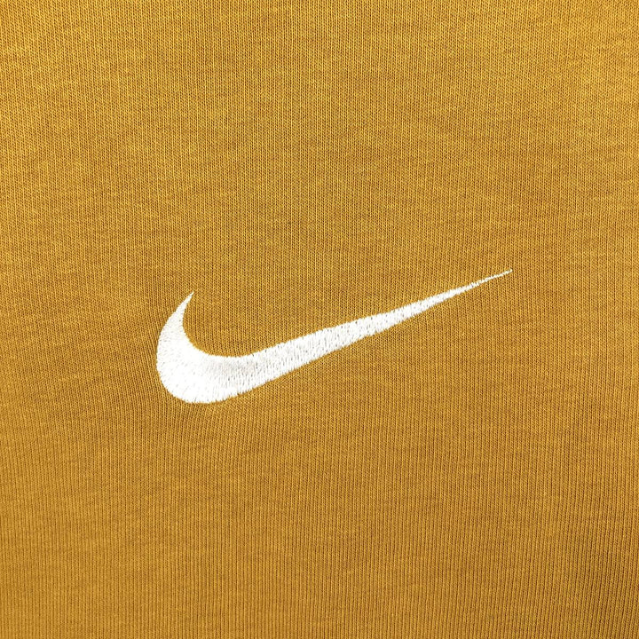2000'S Nike logo sweatshirt, men's size L cotton yellow type Vintage Second Hand