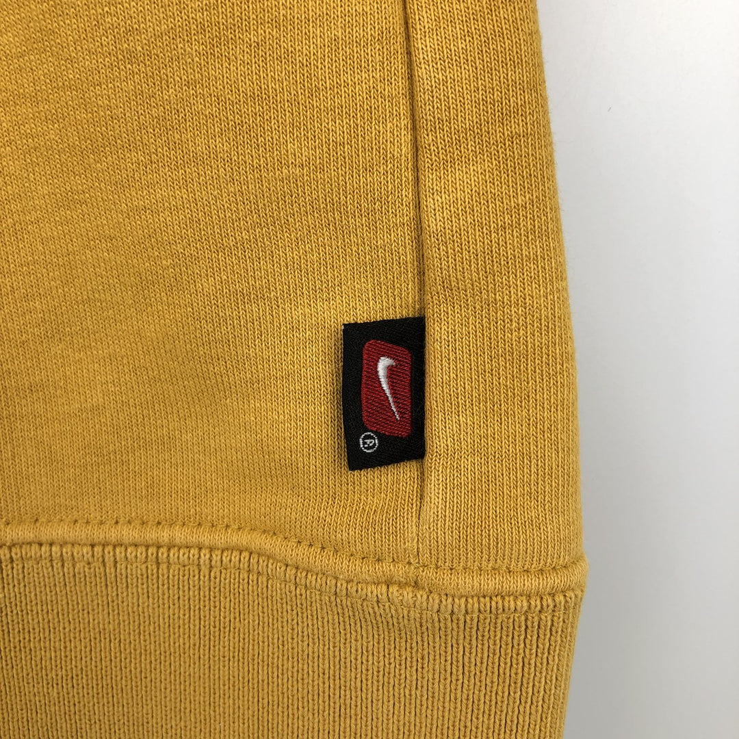 2000'S Nike logo sweatshirt, men's size L cotton yellow type Vintage Second Hand