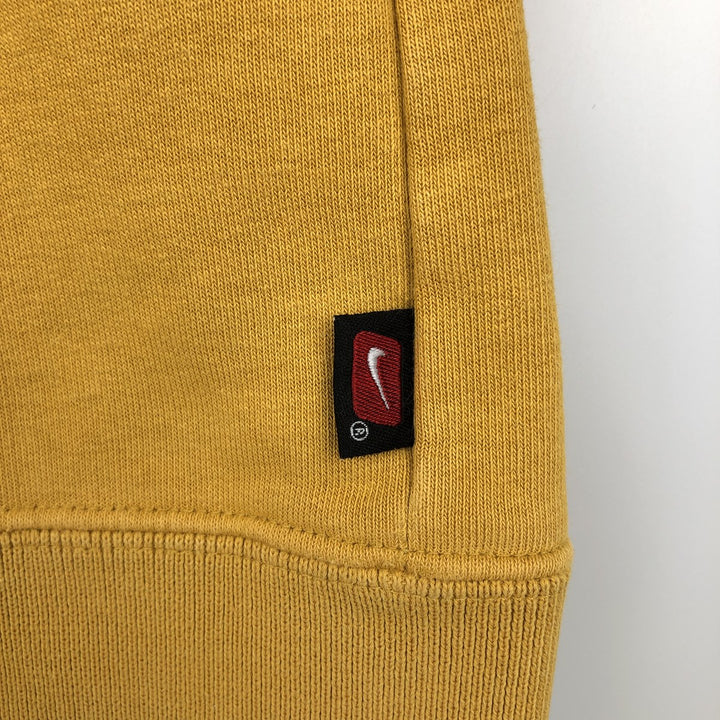 2000'S Nike logo sweatshirt, men's size L cotton yellow type Vintage Second Hand