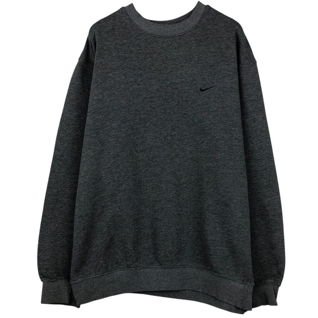 00'S Nike One Point Logo Sweatshirt Trainer Men's XL cotton Charcoal Vintage Second Hand