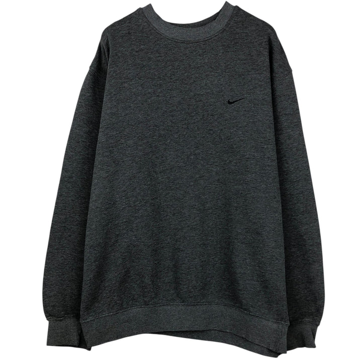 00'S Nike One Point Logo Sweatshirt Trainer Men's XL cotton Charcoal Vintage Second Hand