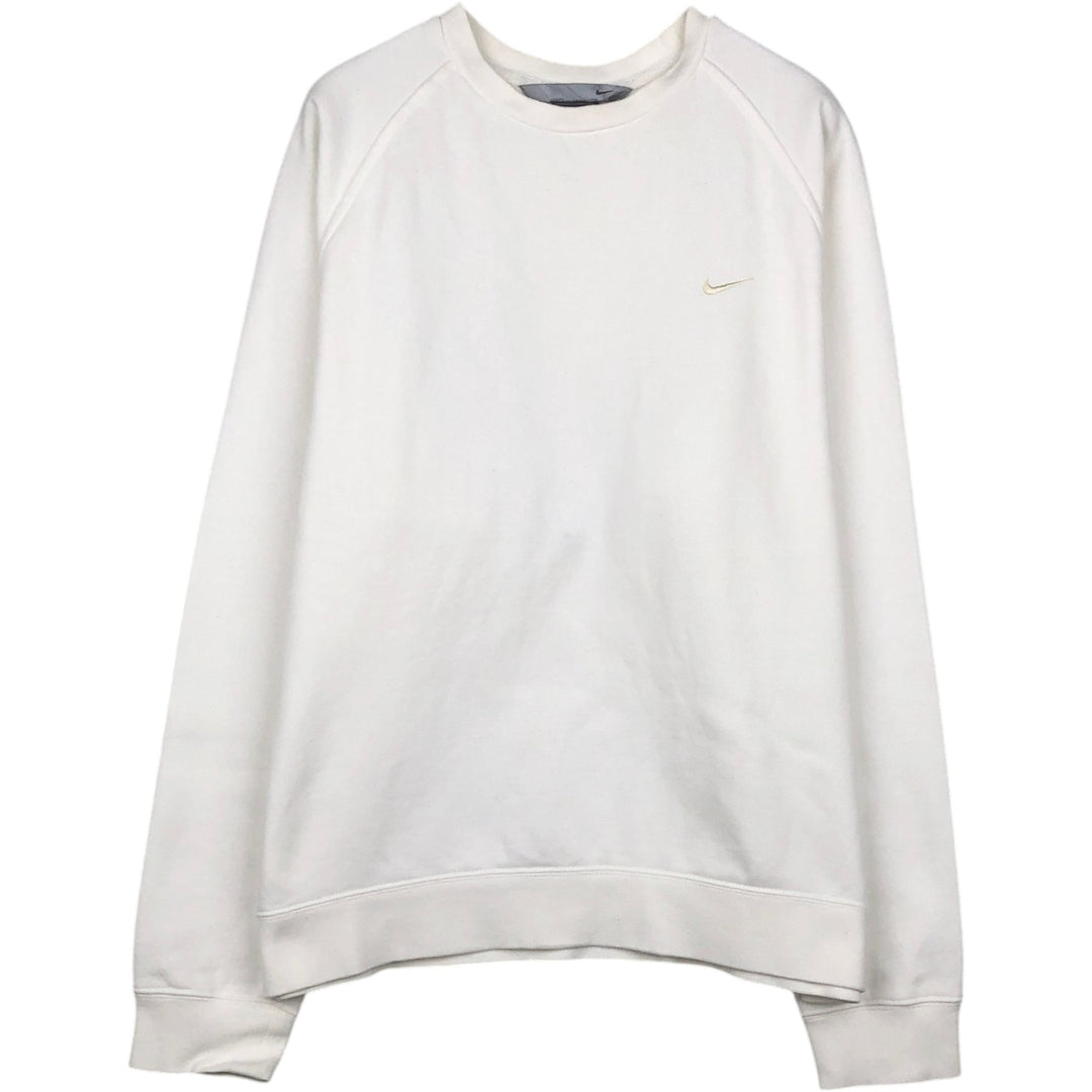 00'S Nike One Point Logo Sweatshirt Trainer Men's M size cotton white type Vintage Second Hand