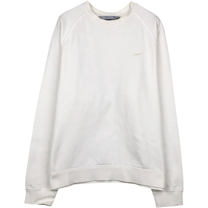 00'S Nike One Point Logo Sweatshirt Trainer Men's M size cotton white type Vintage Second Hand