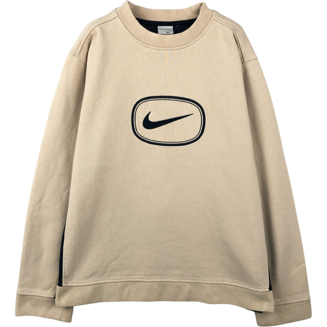 2000'S Nike Logo Sweatshirt (Men's Size S) cotton Beige type Vintage Second Hand