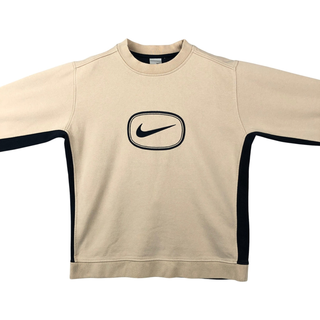 2000'S Nike Logo Sweatshirt (Men's Size S) cotton Beige type Vintage Second Hand