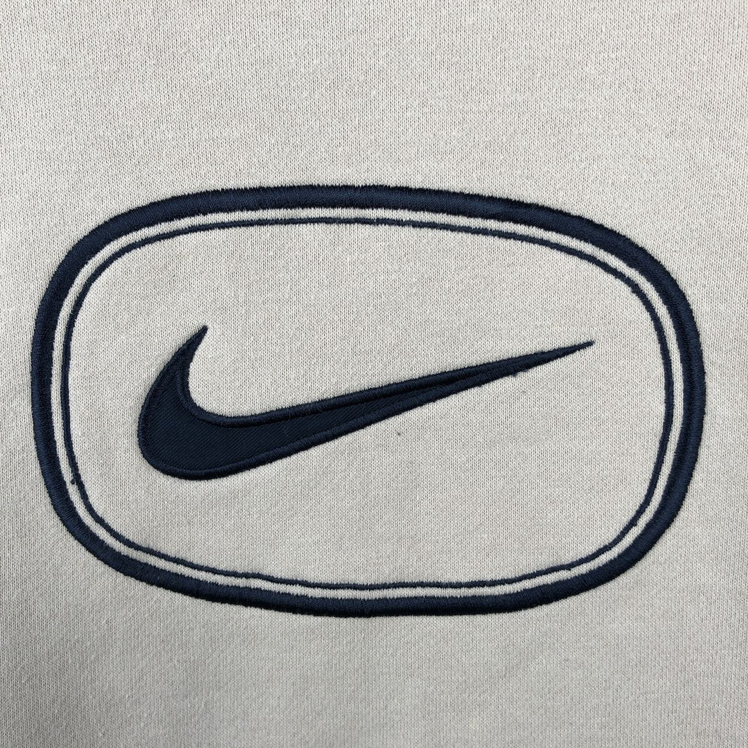 2000'S Nike Logo Sweatshirt (Men's Size S) cotton Beige type Vintage Second Hand