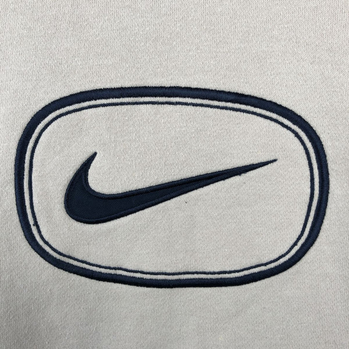 2000'S Nike Logo Sweatshirt (Men's Size S) cotton Beige type Vintage Second Hand
