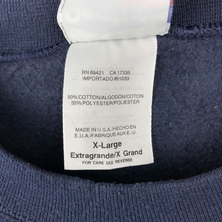 Vintage 90'S Reebok One-Point Logo Sweatshirt, Made in USA, Men's XL cotton navy blue type Vintage Second Hand