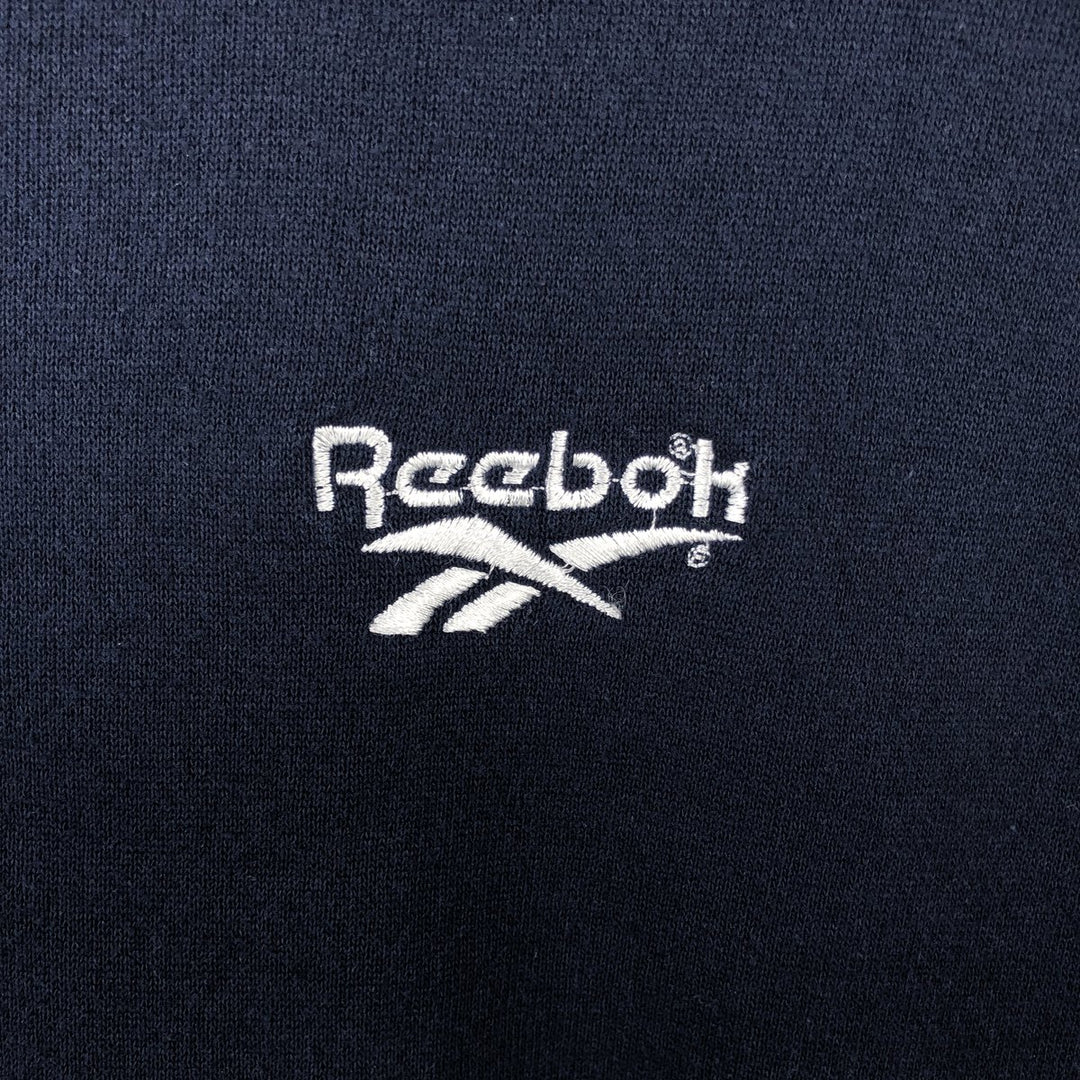 Vintage 90'S Reebok One-Point Logo Sweatshirt, Made in USA, Men's XL cotton navy blue type Vintage Second Hand
