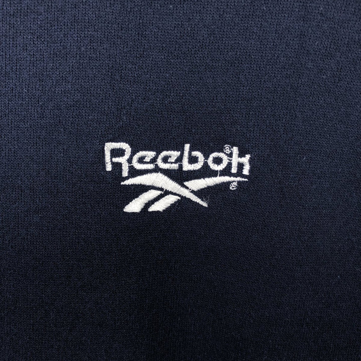 Vintage 90'S Reebok One-Point Logo Sweatshirt, Made in USA, Men's XL cotton navy blue type Vintage Second Hand
