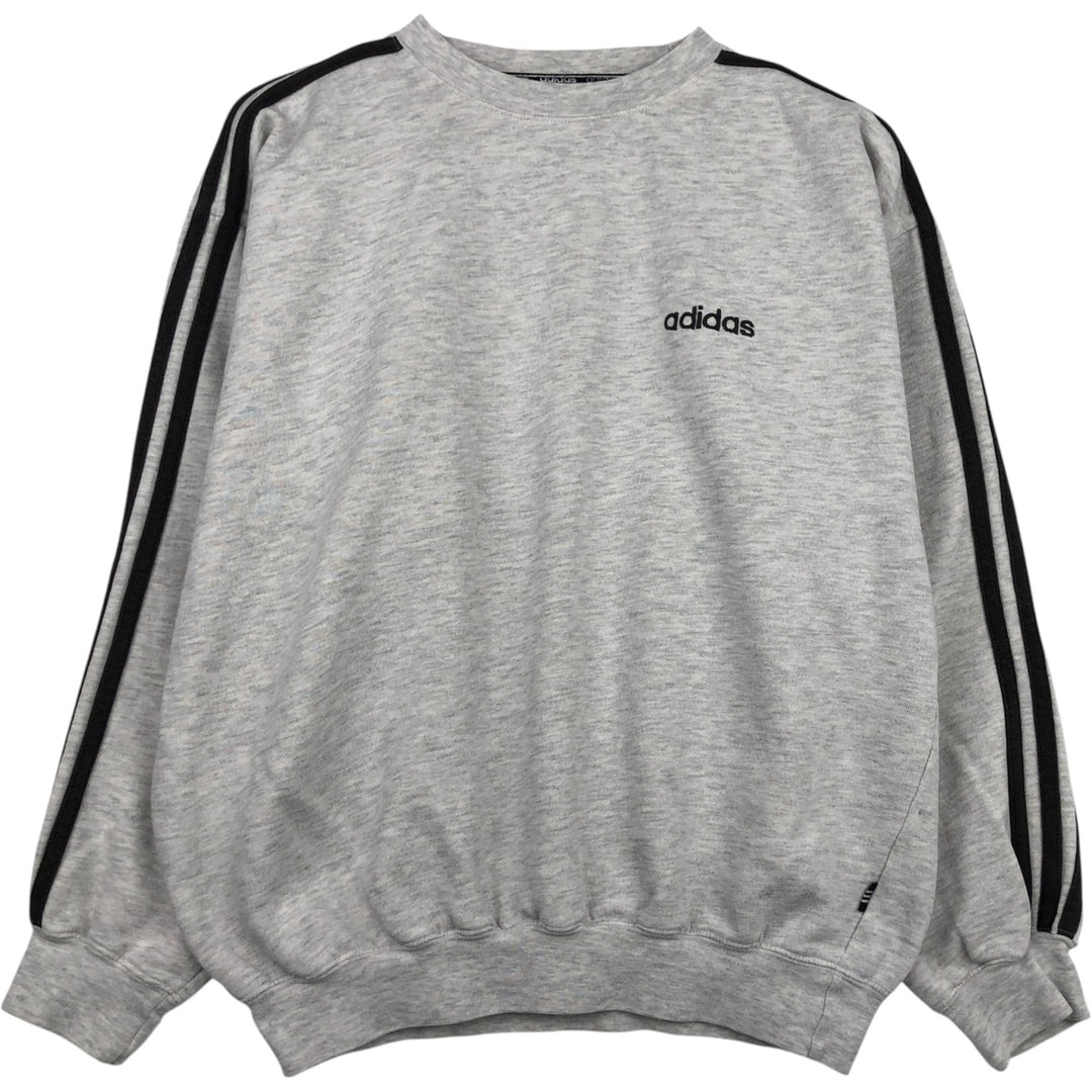 Vintage 90s-00'S Adidas One-Point Logo Sweatshirt, Men's Size Medium cotton gray type Vintage Second Hand