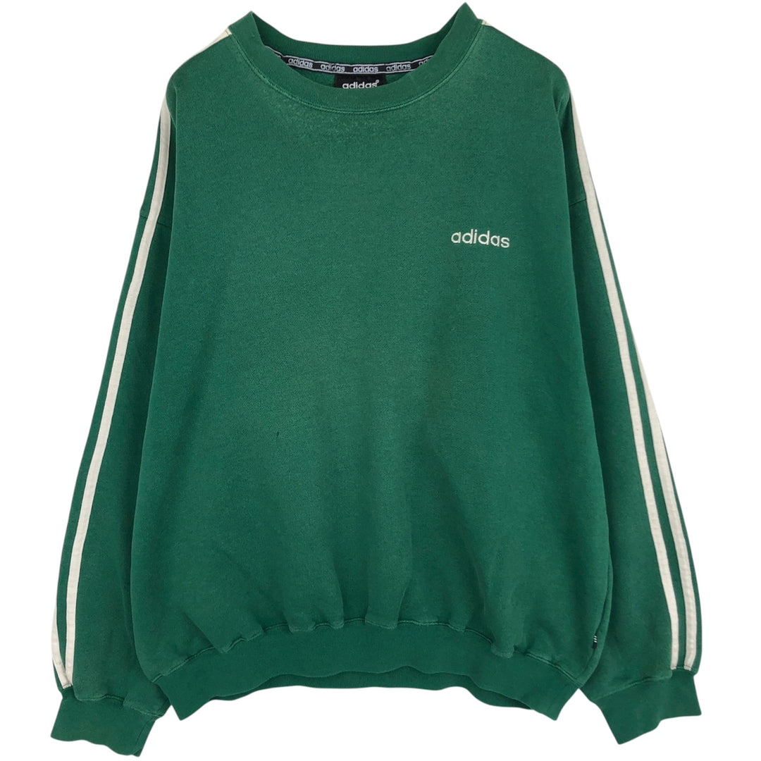 Vintage 80s-90'S Adidas One-Point Logo Sweatshirt, Men's Size L cotton green type Vintage Second Hand