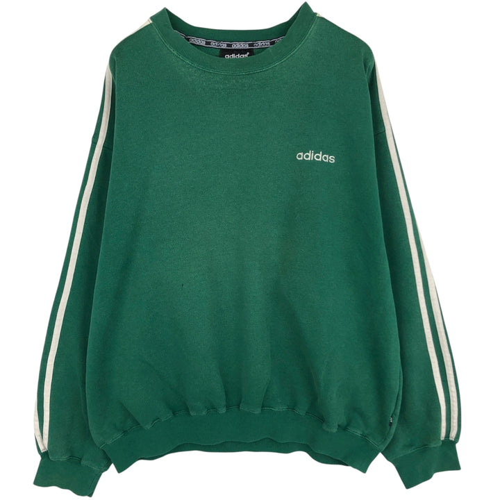 Vintage 80s-90'S Adidas One-Point Logo Sweatshirt, Men's Size L cotton green type Vintage Second Hand