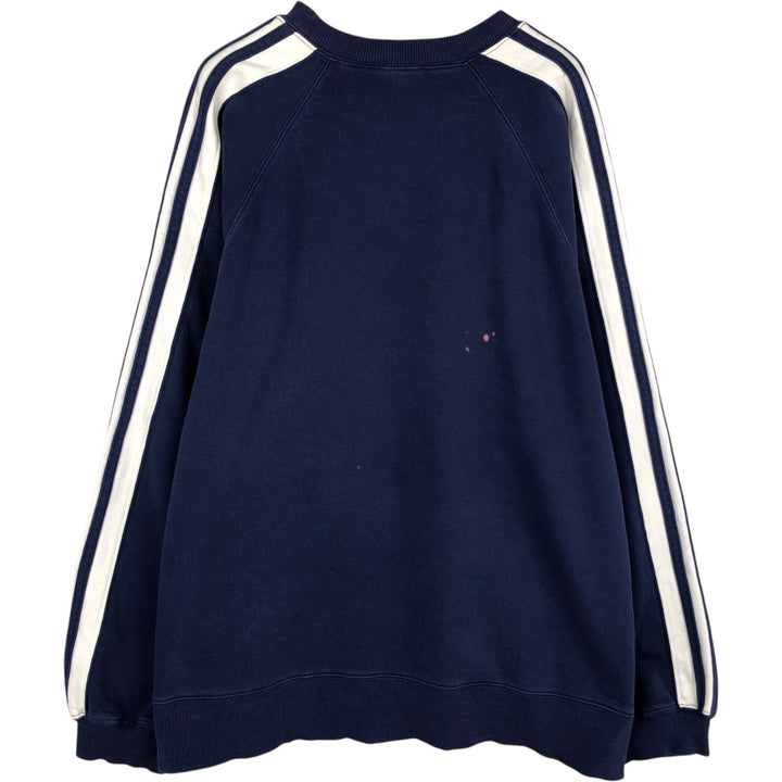 90s-era Adidas logo sweatshirt, men's size L equivalent, vintage. cotton blue type Vintage Second Hand