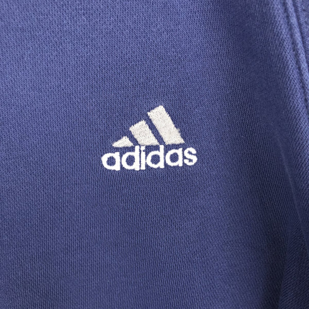 90s-era Adidas logo sweatshirt, men's size L equivalent, vintage. cotton blue type Vintage Second Hand