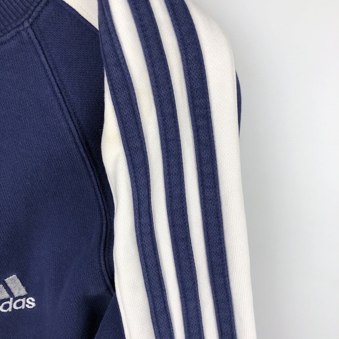 90s-era Adidas logo sweatshirt, men's size L equivalent, vintage. cotton blue type Vintage Second Hand