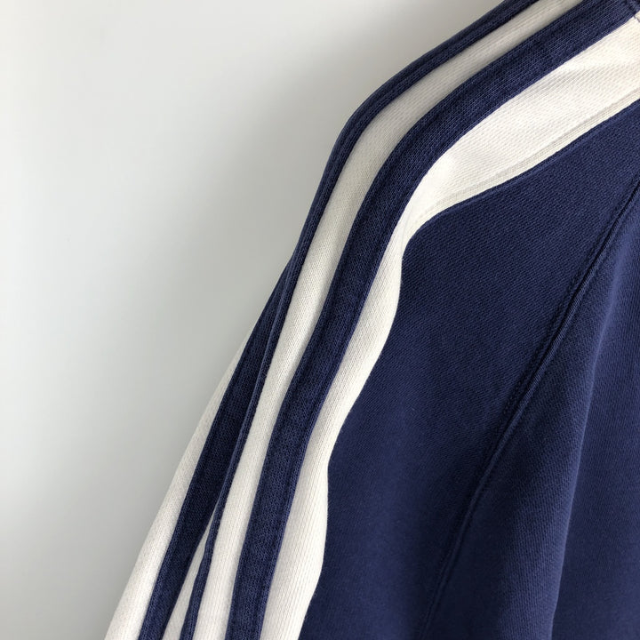 90s-era Adidas logo sweatshirt, men's size L equivalent, vintage. cotton blue type Vintage Second Hand