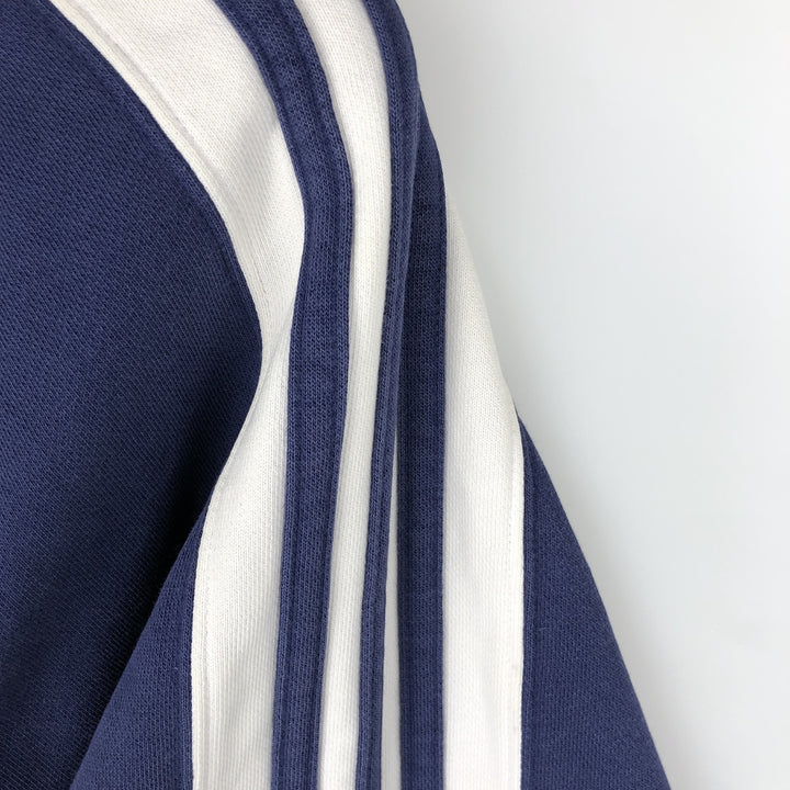 90s-era Adidas logo sweatshirt, men's size L equivalent, vintage. cotton blue type Vintage Second Hand