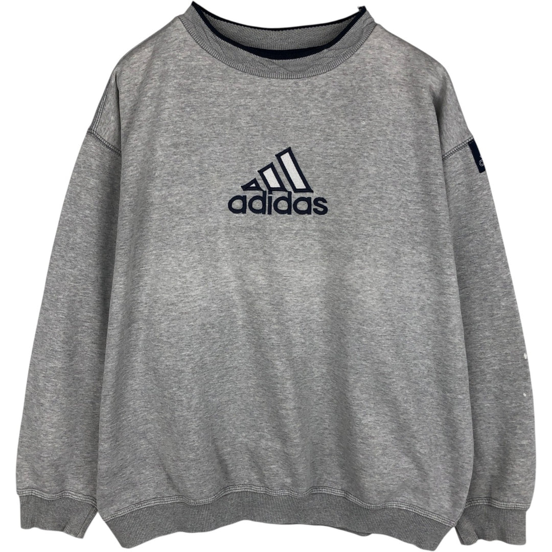 Vintage Adidas logo sweatshirt, size M, men's cotton gray type Vintage Second Hand