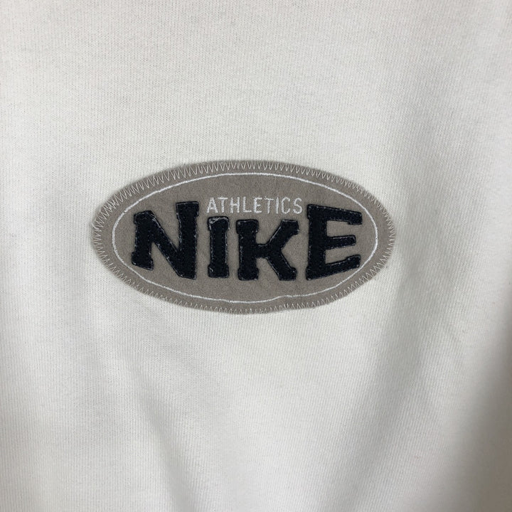 Vintage 90'S Nike logo sweatshirt, made in the USA, men's size XXL cotton white type Vintage Second Hand