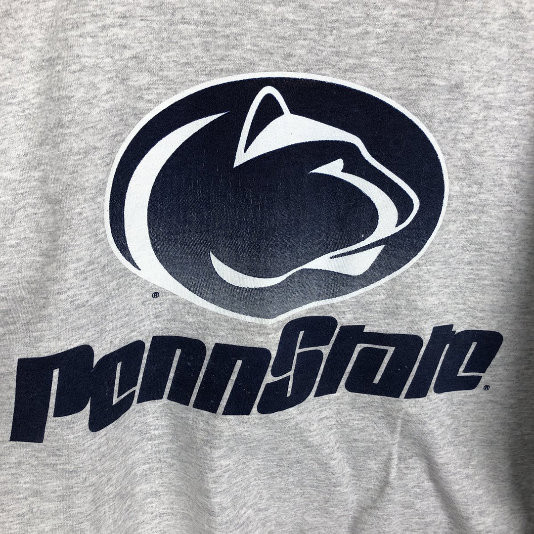 90'S Nike TEAM Pennsylvania State University College Character Sweatshirt, Made in USA, Men's XL equivalent. cotton gray type Vintage Second Hand