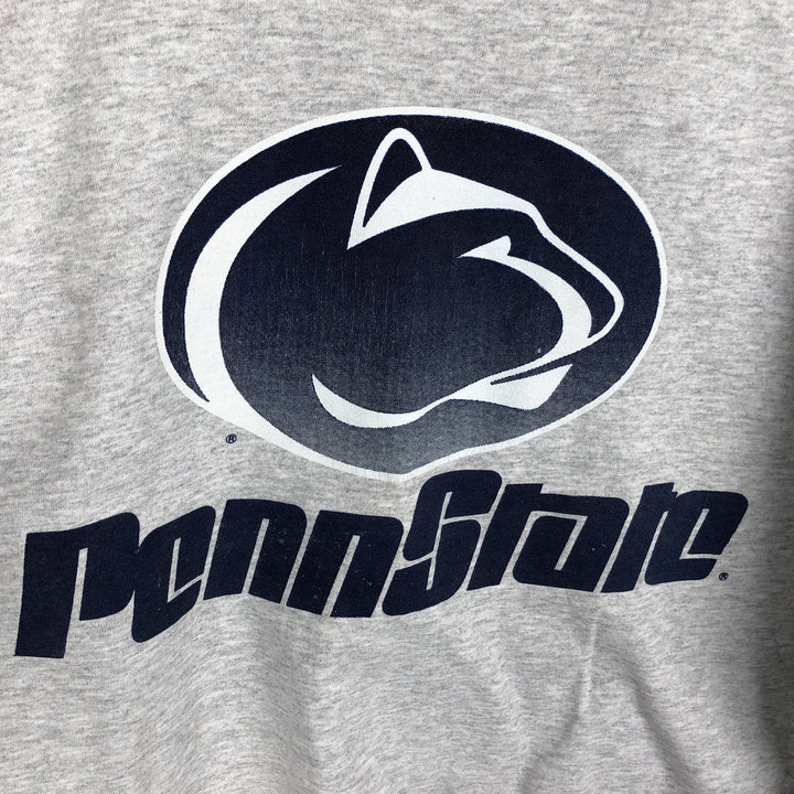90'S Nike TEAM Pennsylvania State University College Character Sweatshirt, Made in USA, Men's XL equivalent. cotton gray type Vintage Second Hand