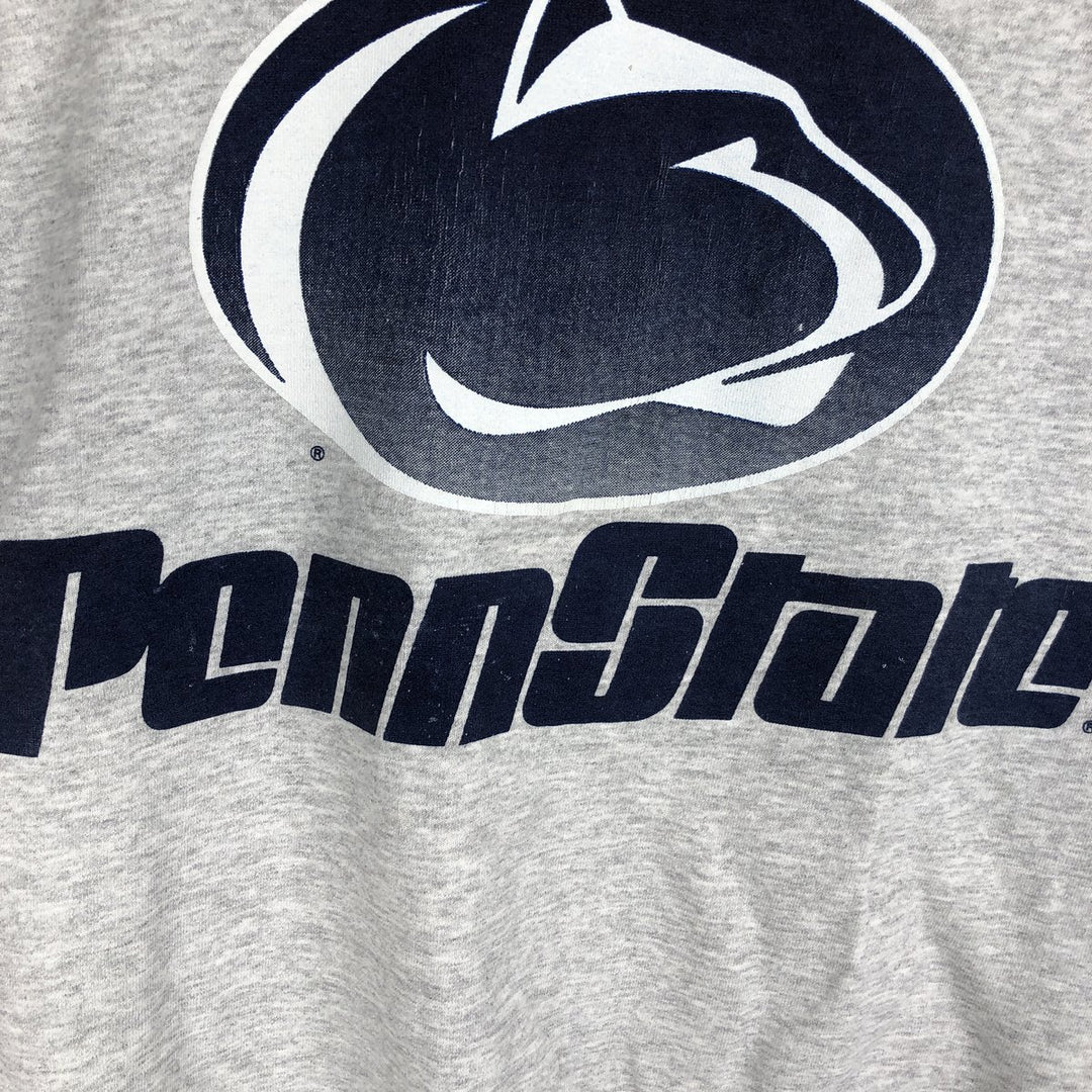 90'S Nike TEAM Pennsylvania State University College Character Sweatshirt, Made in USA, Men's XL equivalent. cotton gray type Vintage Second Hand