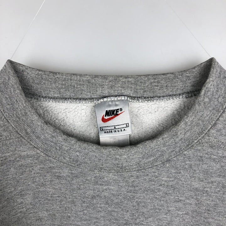 90'S Nike SUPER BOUL XXXII (32nd Super Bowl) Print Sweatshirt, Made in USA, Men's Size L (approx.) cotton gray type Vintage Second Hand