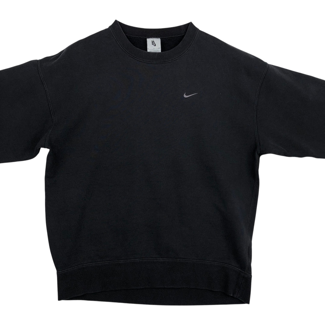 Nike One-Point Logo Sweatshirt, Men's Size Small cotton black type Vintage Second Hand