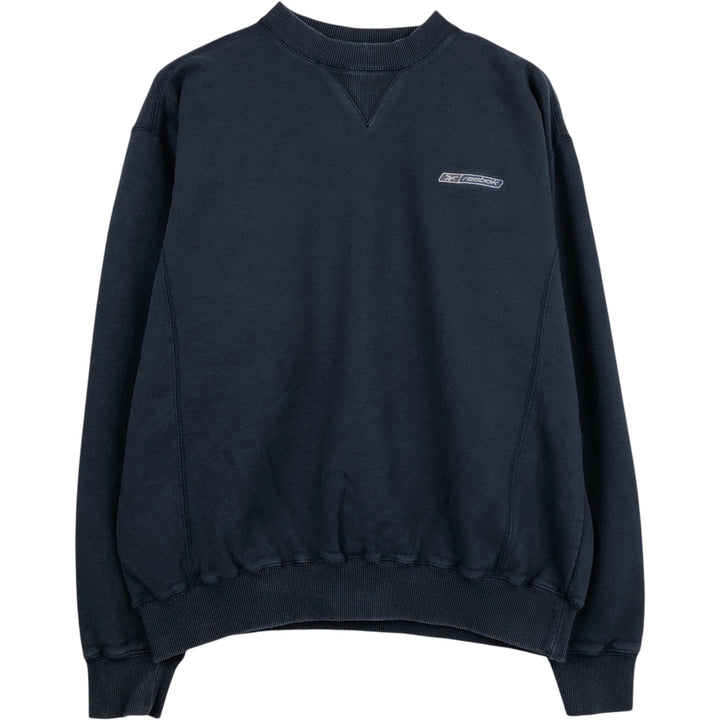 2000s~ Reebok Logo Sweatshirt, Men's Size L cotton navy blue type Vintage Second Hand