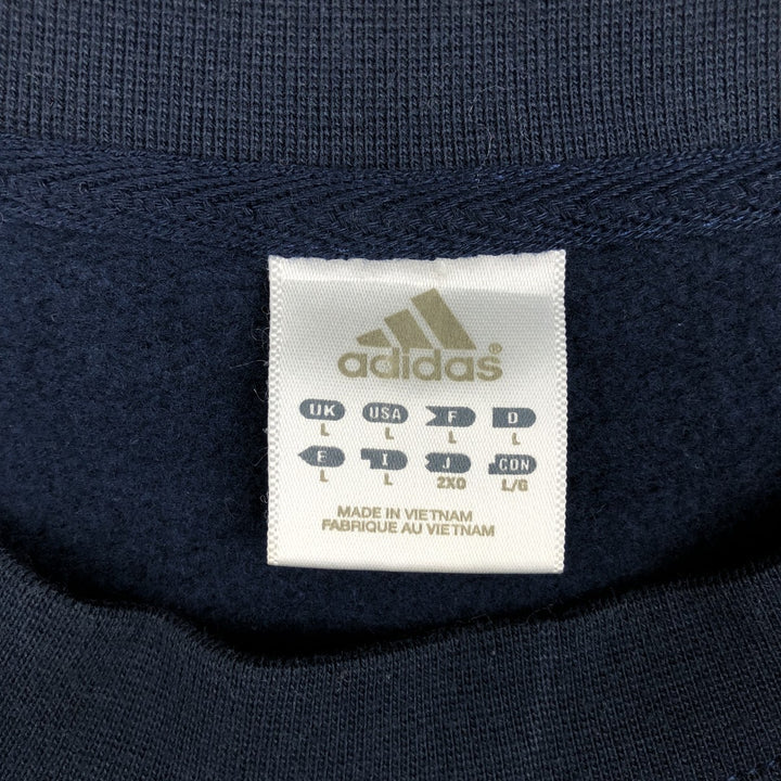 Adidas MLB New York Yankees Logo Sweatshirt (Men's Size L) cotton navy blue type Vintage Second Hand