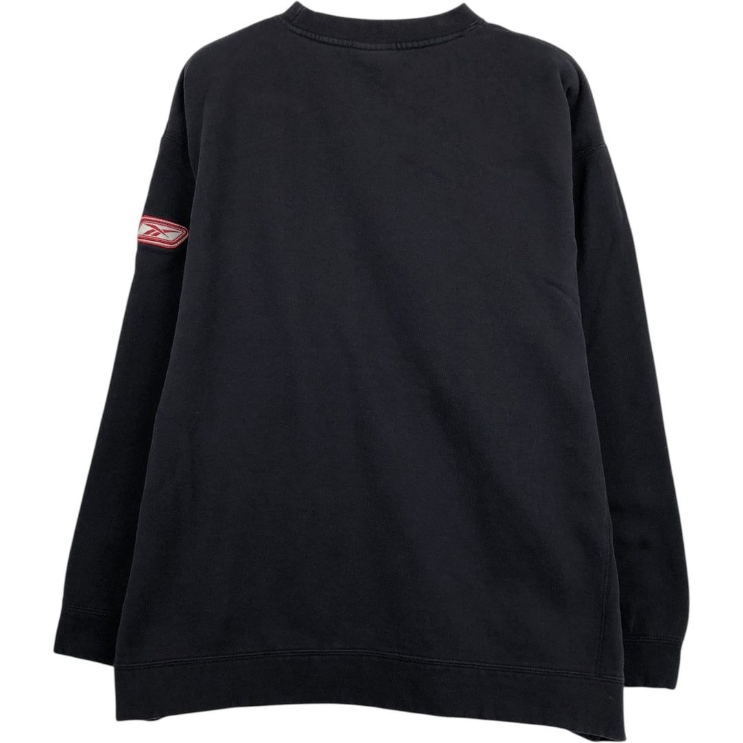 2000'S Reebok sweatshirt, men's size XL. cotton black type Vintage Second Hand