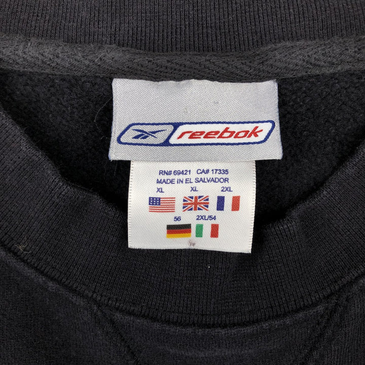 2000'S Reebok sweatshirt, men's size XL. cotton black type Vintage Second Hand