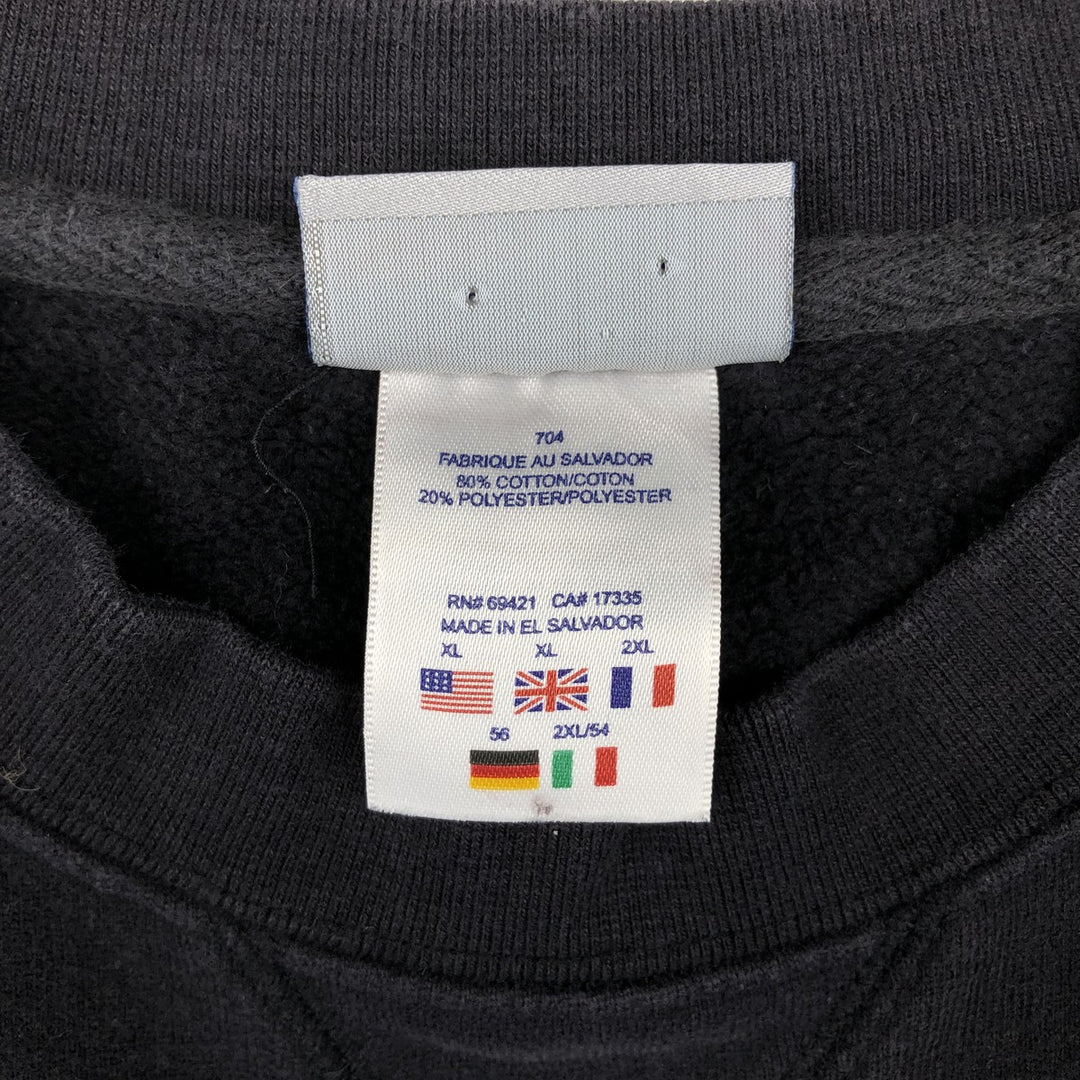2000'S Reebok sweatshirt, men's size XL. cotton black type Vintage Second Hand