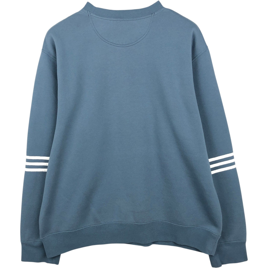 2000'S Adidas logo sweatshirt, men's size XL polyester blue type Vintage Second Hand