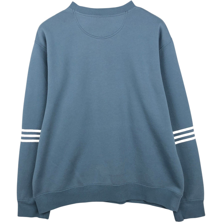 2000'S Adidas logo sweatshirt, men's size XL polyester blue type Vintage Second Hand