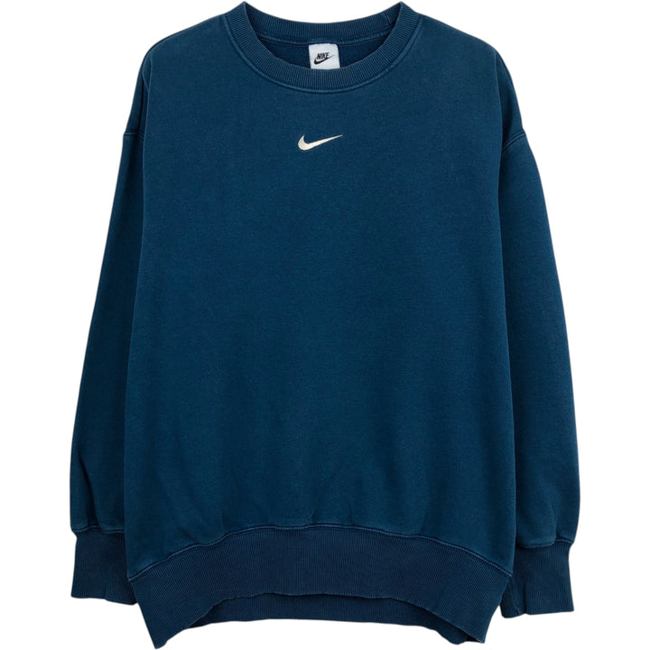 Nike Center Logo One-Point Logo Sweatshirt, Men's Size Small cotton blue type Vintage Second Hand