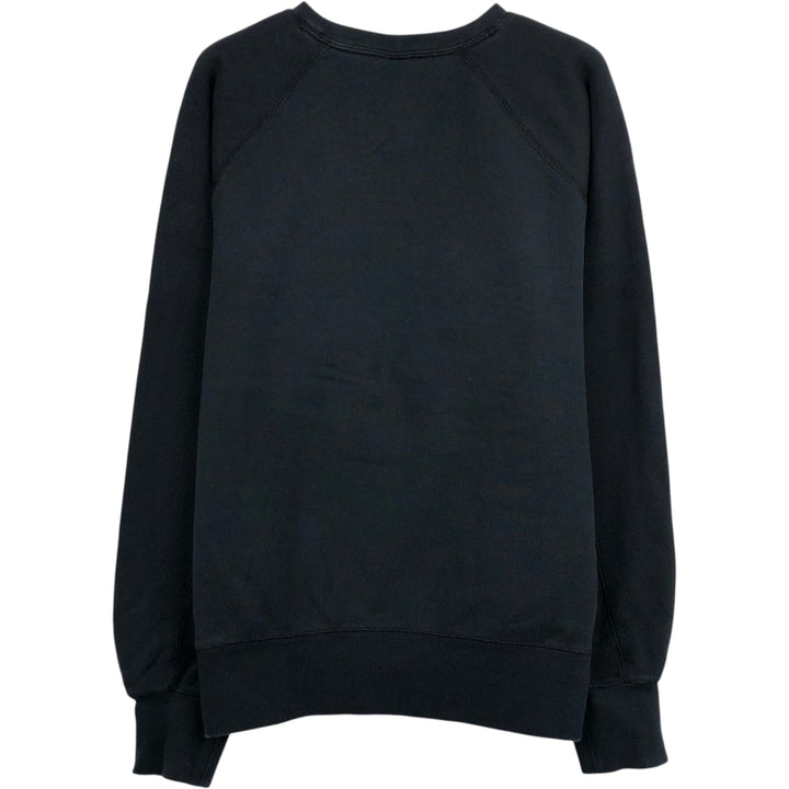 Nike logo sweatshirt, men's size M (approx.), raglan sleeves. cotton black type Vintage Second Hand