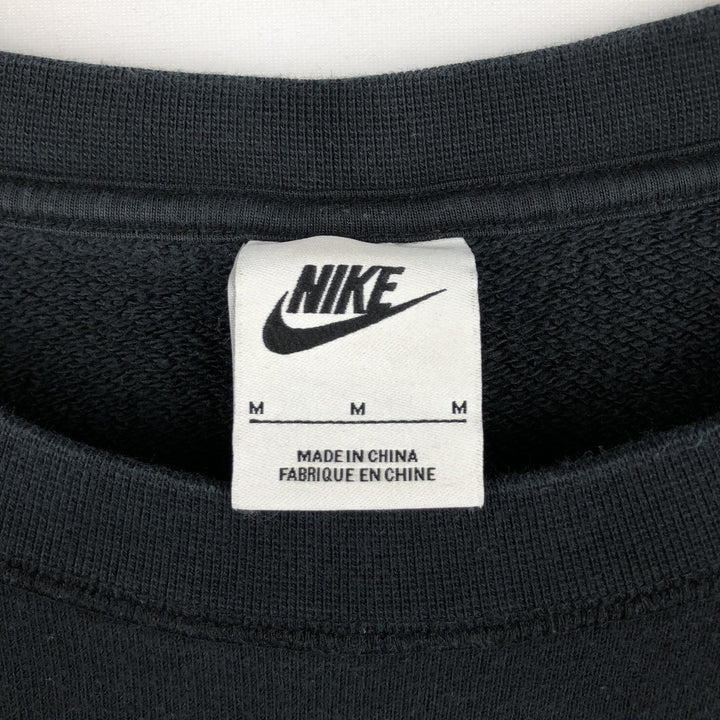 Nike logo sweatshirt, men's size M (approx.), raglan sleeves. cotton black type Vintage Second Hand