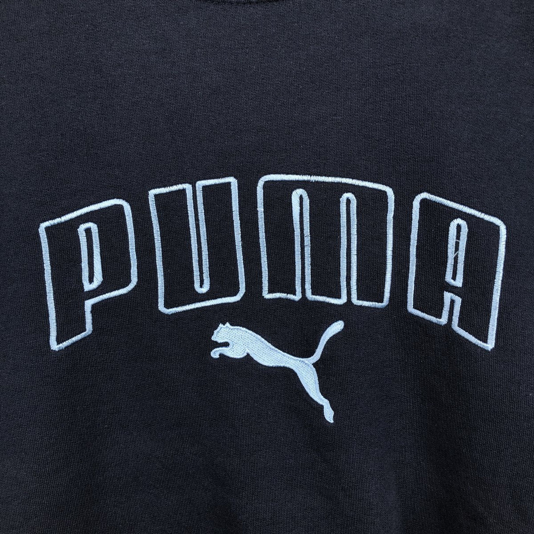 90'S Puma logo sweatshirt, men's size L (approx.) cotton navy blue type Vintage Second Hand
